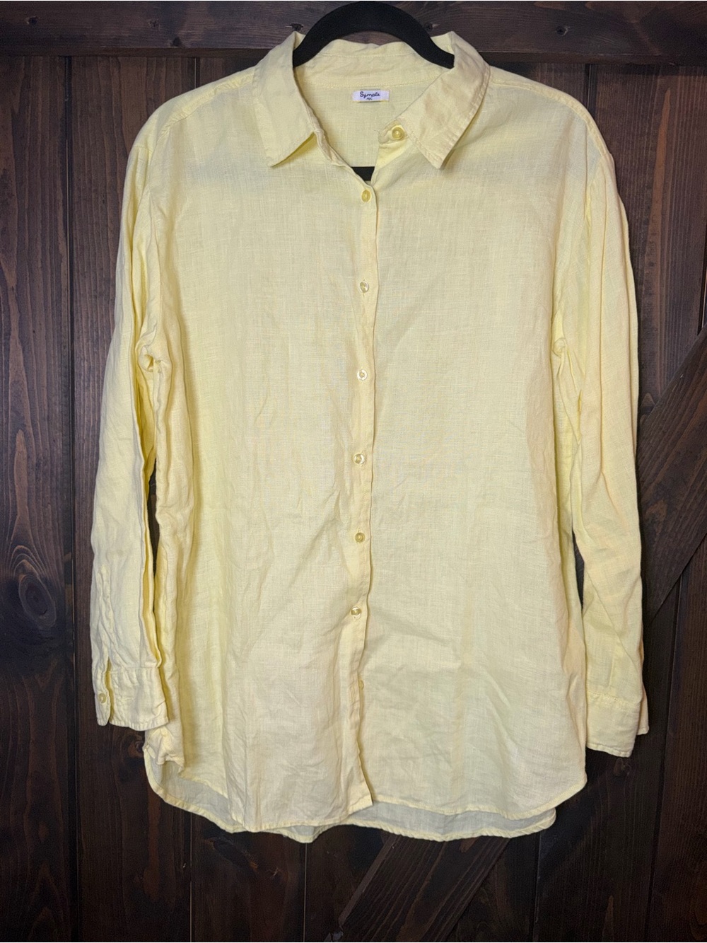Symple NYC Linen Button Top